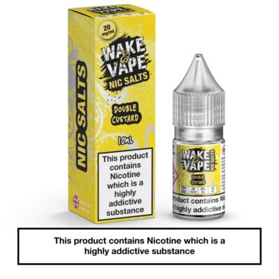 Wake & Vape Nic Salts – Double Custard 10ml 50/50 vape juice
